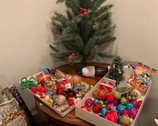 Tons of Christmas Ornaments and Decor