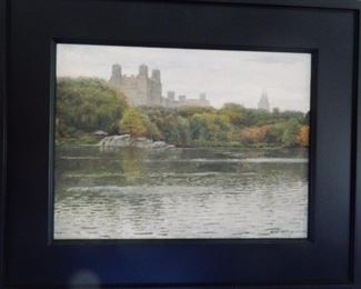 Noted Artist Bennett Vadnais oil "Central Park Lake, West Side 1       $1,150.00