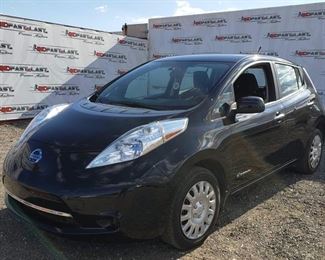 110	

2013 Nissan Leaf
Year: 2013
Make: Nissan
Model: LEAF
Vehicle Type: Passenger Car
Mileage: 61,447 Plate:
Body Type: 4 Door Hatchback
Trim Level: S; SL; SV
Drive Line: FWD
Engine Type: Electric Motor; synchronous; 80 kW
Fuel Type: Electric
Horsepower:
Transmission:
VIN #: 1N4AZ0CP7DC424451

Features and Notes:
Quick charging port, Electric Car is exempt for smog, 