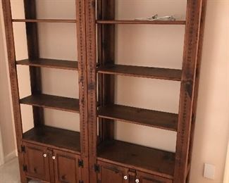 Pair Pine Bookcases