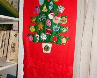 Vintage Christmas Felt Sequins Advent Calendar