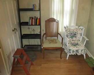 Chairs and bookcase