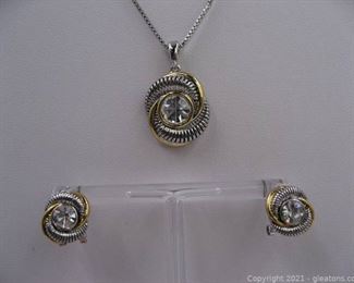 Costume Jewelry Necklace and Earrings Set