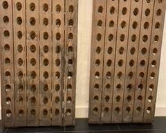 beautiful champagne holders that can be pushed together and sit as an " A " shape.