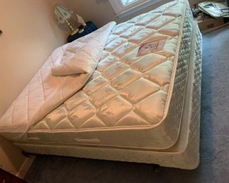 #1	queen size Sealy Posturepedic mattress set with frame 	 $175.00 
