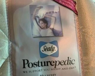 #1	queen size Sealy Posturepedic mattress set with frame 	 $175.00 
