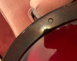 cap is missing  #26	Round Display End Table  20x24H w/door 9 (as is missing screw Cover)	 $75.00 
