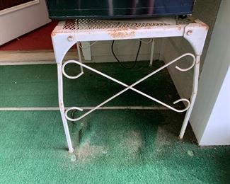#39	Wrought Iron Table (as is ) 24Dx18Wx20T	 $20.00 
