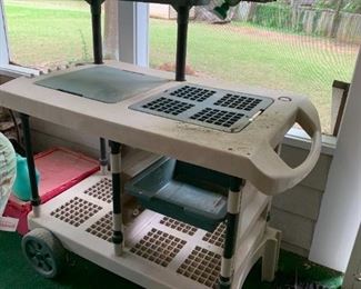 #45	Rubbermaid Type Rolling Potting Caddy   47x26x33	 $45.00 
