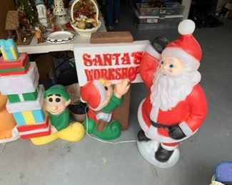 #60	Plastic Santa 40" Tall	$45 
#61	Set of 2 elves  (santas Workshop & Stack of presents) - General Foam Plastics Norfolk VA	 $50.00 
