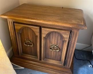 #68	Broyhill Bedside Table w/2 doors (as is top finish)  28Wx17Dx24T	 $35.00 
