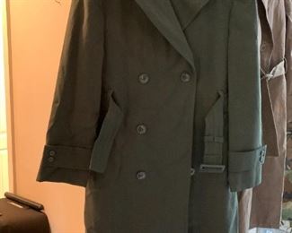 #91	Wool Officers Trench coat Dark Green	 $20.00 
