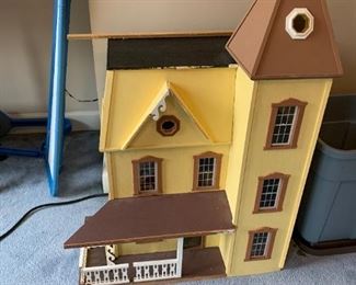 #98	Wood Doll House - w/Furniture & Trim (as is) 23x18x27	 $25.00 
