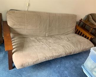#109	Wood Arm Futon 81"Long	 $75.00 
