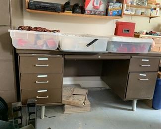 #122	Metal Desk w/6 drawers 60Wx31Dx29 (2)   $75 each
YOU MOVE