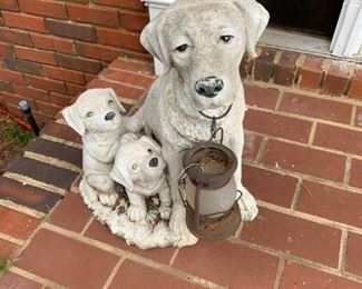 #133	Plastic Lab Dog w/puppies w/lantern in mouth	 $20.00 
