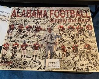 #147	Alabama football Simply the best signed poster 1999	 $30.00 
 
  
