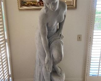 Carrara Marble statue of Venus (unpolished.) Purchased in Italy in the 70s from the Studio of Raffaelo Romanelli in Florence. (Modern examples cost in excess of $40,000 Euros and take 8 months to sculpt. $4,800  No calls/email only please. 