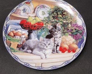 A Collection of Cat Plates from Various Artists