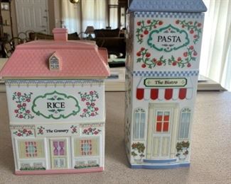 Bundle of Two Lenox Village Decor Pasta and Rice