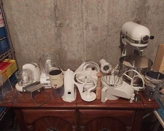 KitchenAid V Series Multi function Mixer with Attachments and Accessories. KitchenAid and Cooks Essentials Chopper