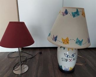 One Desk Lamp and Porcelain Decorative Lamp