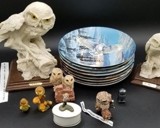WHO Love Owls Collectible Plates and Figurines