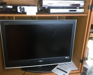 Sony Tv And solid wood armoir