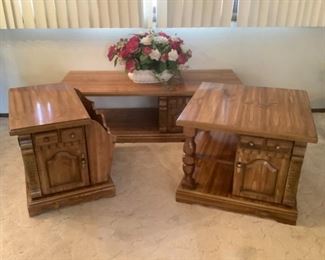 Coffee Table and 2 End Tables