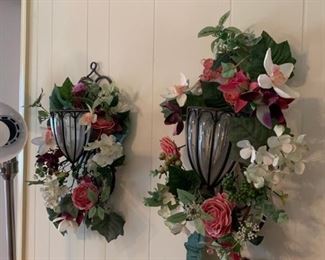 Floral wall sconces 
