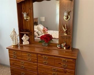 Matching Lighted dresser and mirror 