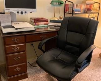 Office desk, and chair 