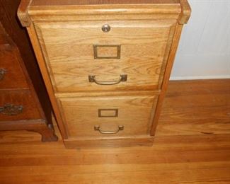 2 drawer wood file cabinet