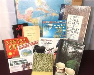 Around the World Australia, Russia, Bookends, Mugs, Maps