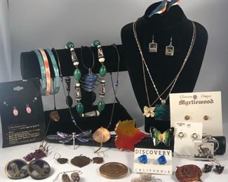 Nature Jewelry Earrings, Bracelet, Pin, Leaf, Necklace