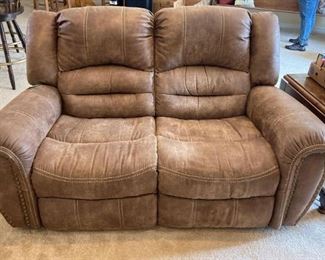 Leather Love Seat
