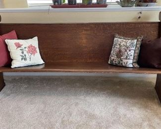 Church Pew with Pillows
