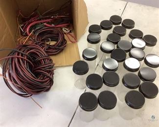 Box of small Jars and Wiring

