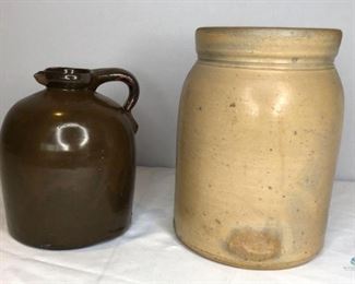 vintage crock and jar

