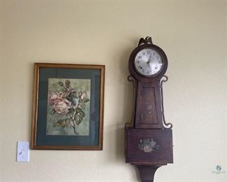 Vintage picture and antique Sessions clock
