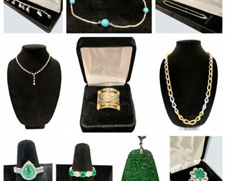 Documented Burmese Ruby & Diamond Ring, Sapphire, Emerald, Turquoise, Tanzanite, 10K - 22K Gold Jewelry, New Skaagen Watch, Jade and Amethyst Ring, Costume Jewelry, John Lennon Collection Watch,  & MORE!