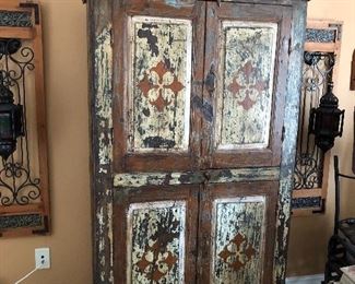 Distressed armoire