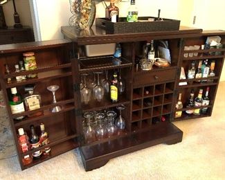 Bar in open position - with be sold with glasses and other barware
