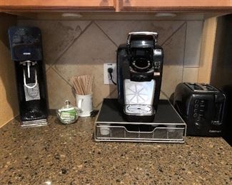 A couple of the small kitchen appliances