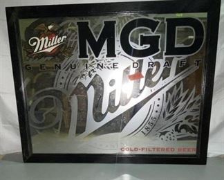 MGD Miller Bar Mirror Sign