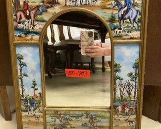 Painted Glass Mirror