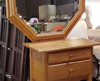 Oak Table Mirror