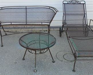 Vtg Outdoor Wrought Iron Furniture