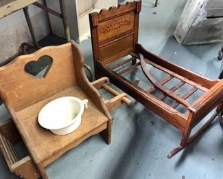 Wooden Cradle Potty Chair