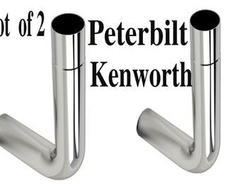 Lot of 2 NEW Peterbilt / Kenworth Universal Chrome Exhaust Elbow 90º 8"X30 " With Reduction 5"